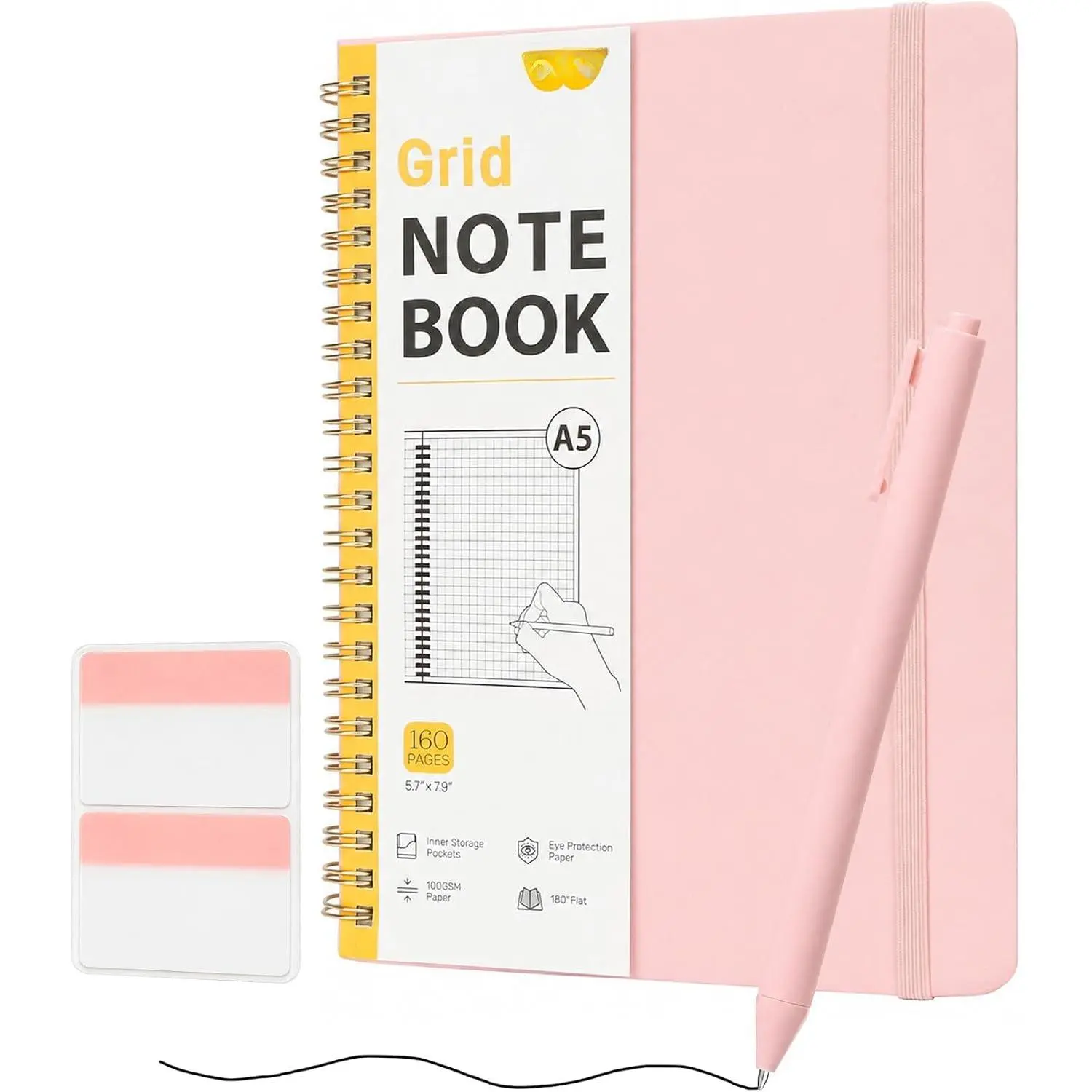 - Blank Journal Notebook Set, A5 (5.7"x7.9"), 160 Pages