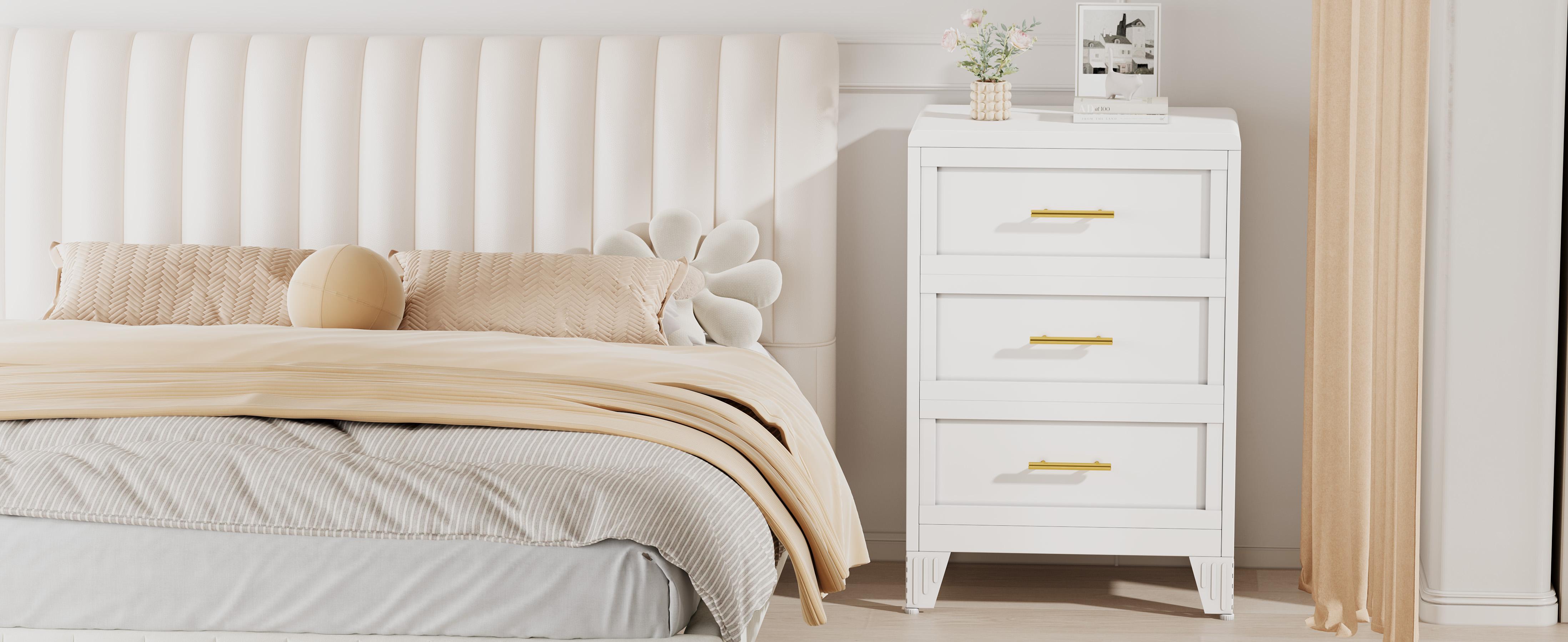 Metal Dresser Tall Narrow Dresser for Bedroom Chest, 53.46" H Drawer Chest, Closet Dressers & Chests of Drawers for Living Room, Hallway (5 Drawers White 24inch Wide)