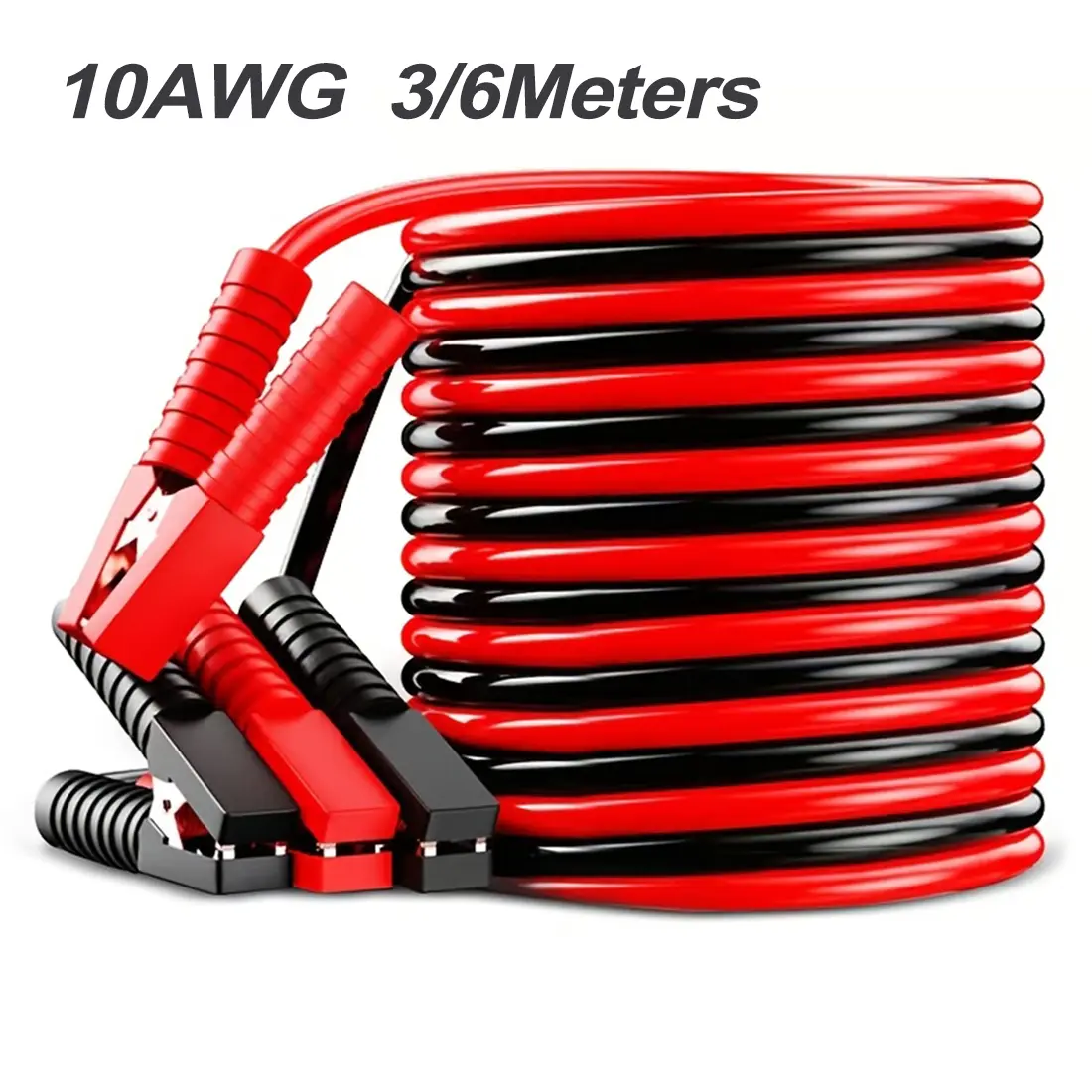 Pure Copper Jumper Cables, Heavy Duty Car Battery Booster Cables with Insulated Alligator Clamps, Automotive Jumper Cables High Current for Cars Trucks SUVs Boats Emergency Jump Start
