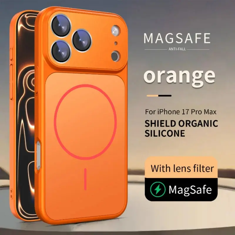Original Nano Matte Lens Protection Case for iPhone 17, 16, 15, 14, Pro Max, and 17 Pro, Magnetic for Magsafe Wireless Charging
