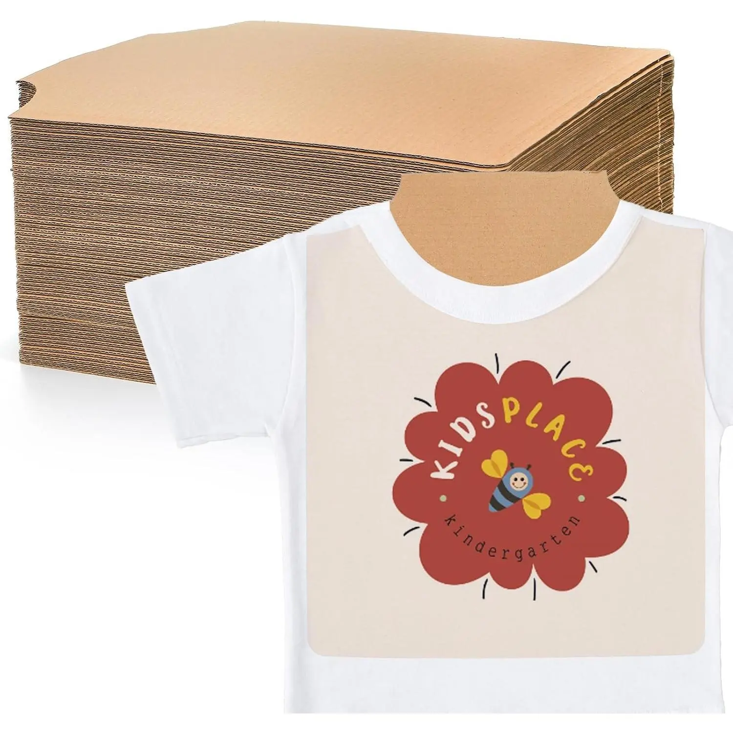 50 Pieces Cardboard Shirt Form, 16 x 13 Inch Inserts Shirt Display Cardboards, Corrugated Backing Sheets Packaging Cardboard Paperplates for DIY Arts Crafts Supplies, Screen Printing