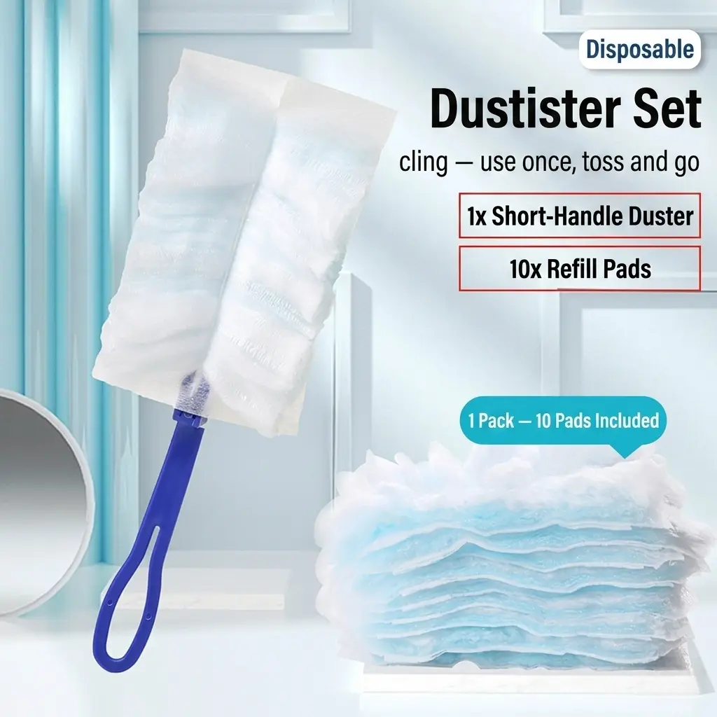 30pcs Disposable Electrostatic Dusting Refill Pads – Thick Fluffy Replacement Heads for Dust Wand, Home & Car Surface Cleaning, Disposable Duster Refills