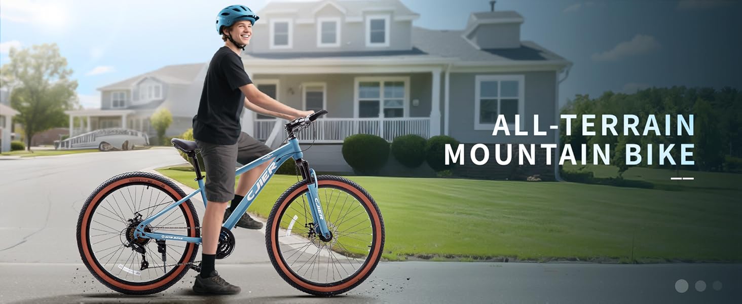 24/26 inch Kids Mountain Bike for Boys/Girls/Men/Women 21 Speeds Kids Bike, 2.125'' Tires MTB Bicycle with Suspension Fork, Dual Disc Brakes, Internal Wiring Frame, Auxiliary Handle 24/26 inch Kids Mountain Bike for Boys/Girls/Men/Women 21 Speeds Kids Bike, 2.125'' Tires MTB Bicycle with Suspension Fork, Dual Disc Brakes, Internal Wiring Frame, Auxiliary Handle