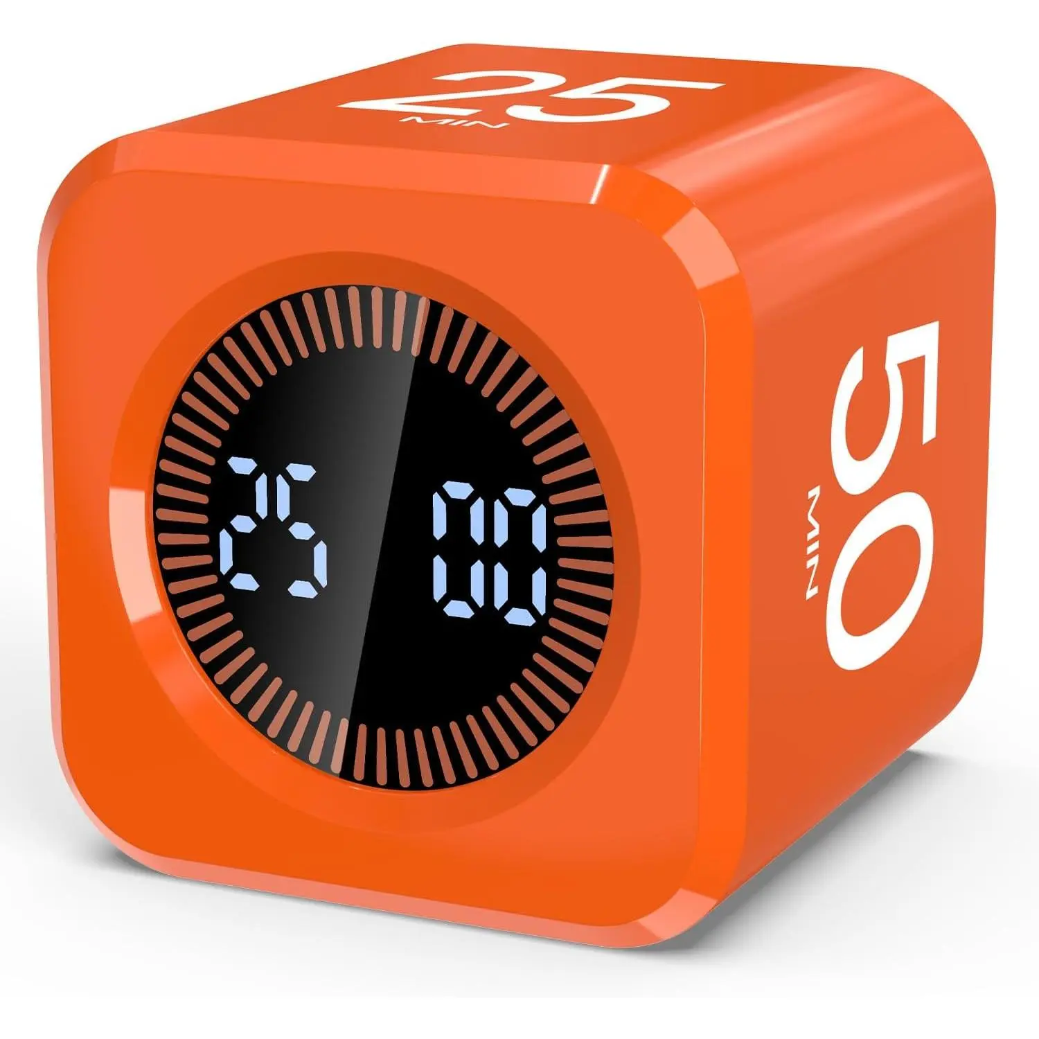 Digital Pomodoro Timer Cube 5/10/25/50min Preset, Silent & Sound  | Visual Productivity Flip Timer for  Classroom Desk, Custom Countdown, Gravity Sensor, for  Study Work  Kitchen