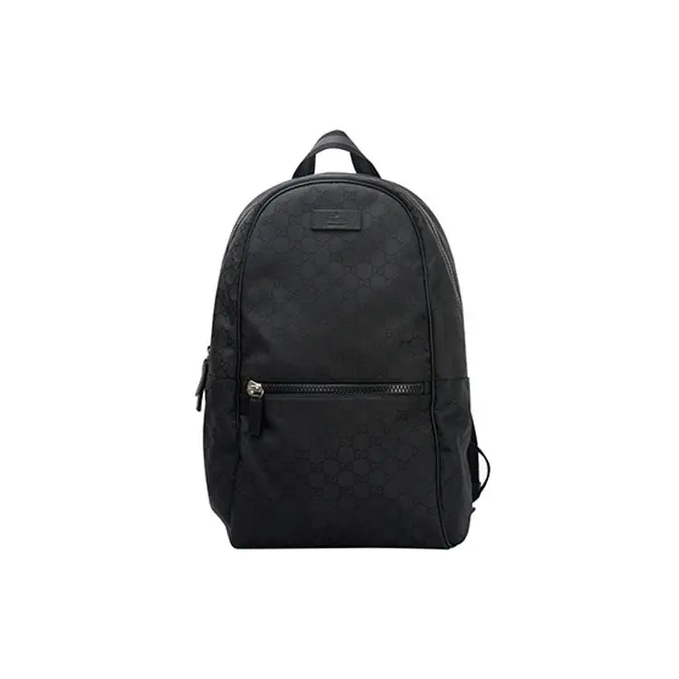Gucci GG Monogram Large Canvas and Leather Backpack for Men in Black