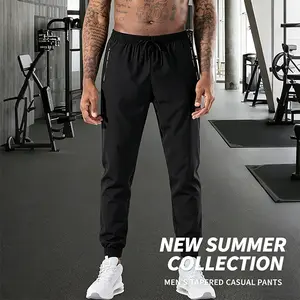2026 New Summer Menswear Multi-functional Softshell Pants for Middle-aged Men - Business Casual, Outdoor, Thin, Breathable Ice Silk Tapered Long Trousers