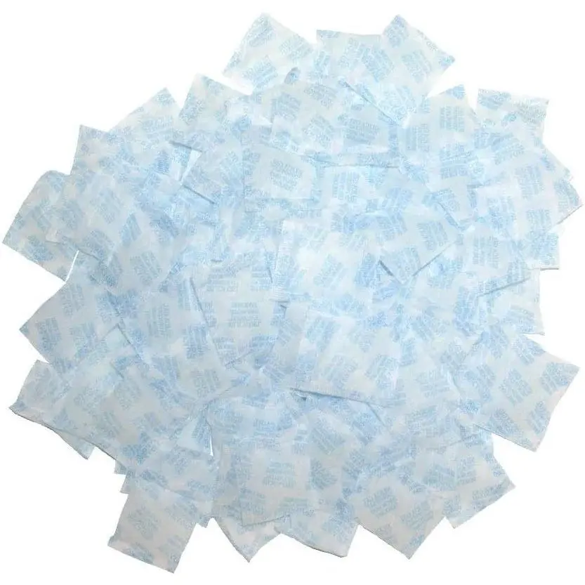 100 Packets 2 Gram Silica Gel Desiccant - Moisture Absorber, Oil Resistant for Food Storage and SafesGift