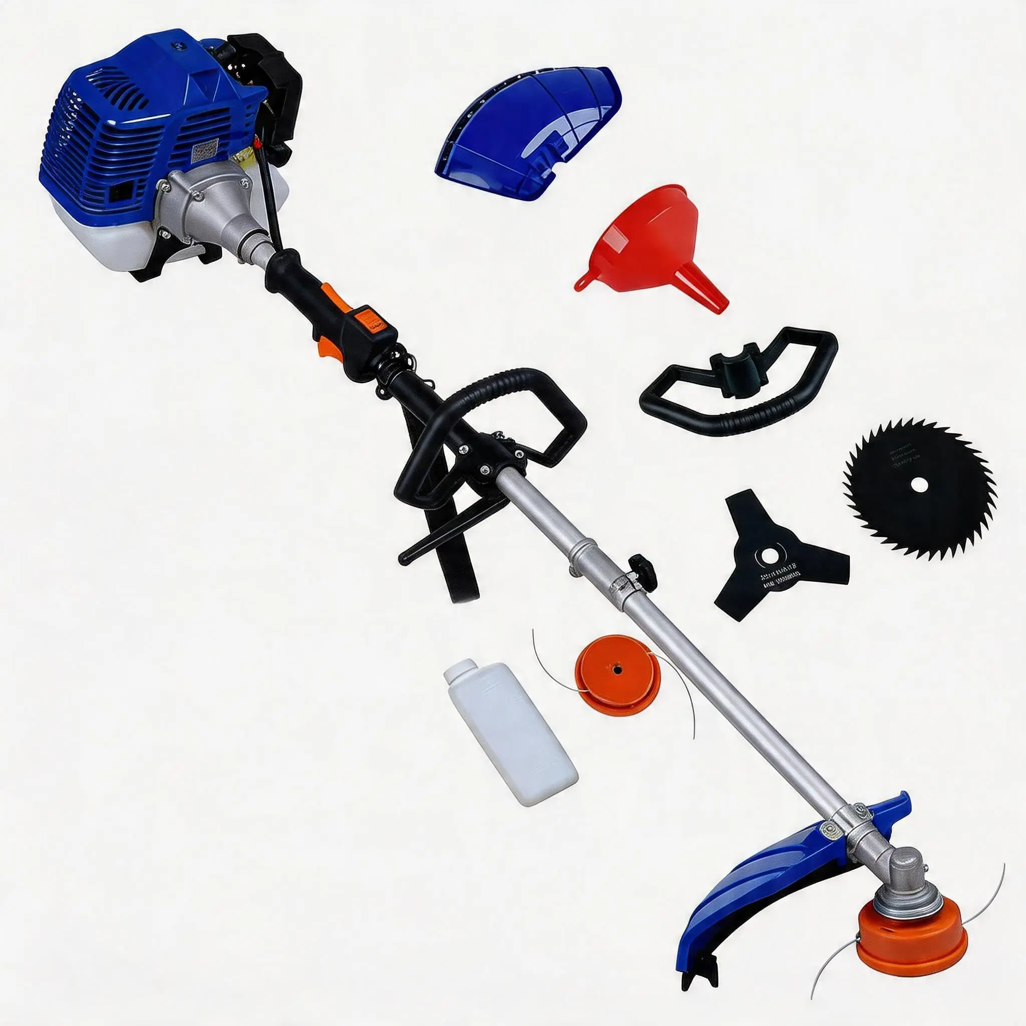 Garvee 3-in-1 43cc Gasoline Brush Cutter with 2-Stroke Engine, Includes Grass Trimmer and Edger, Durable Garden Tool for Lawn, Weed, and Shrub Maintenance