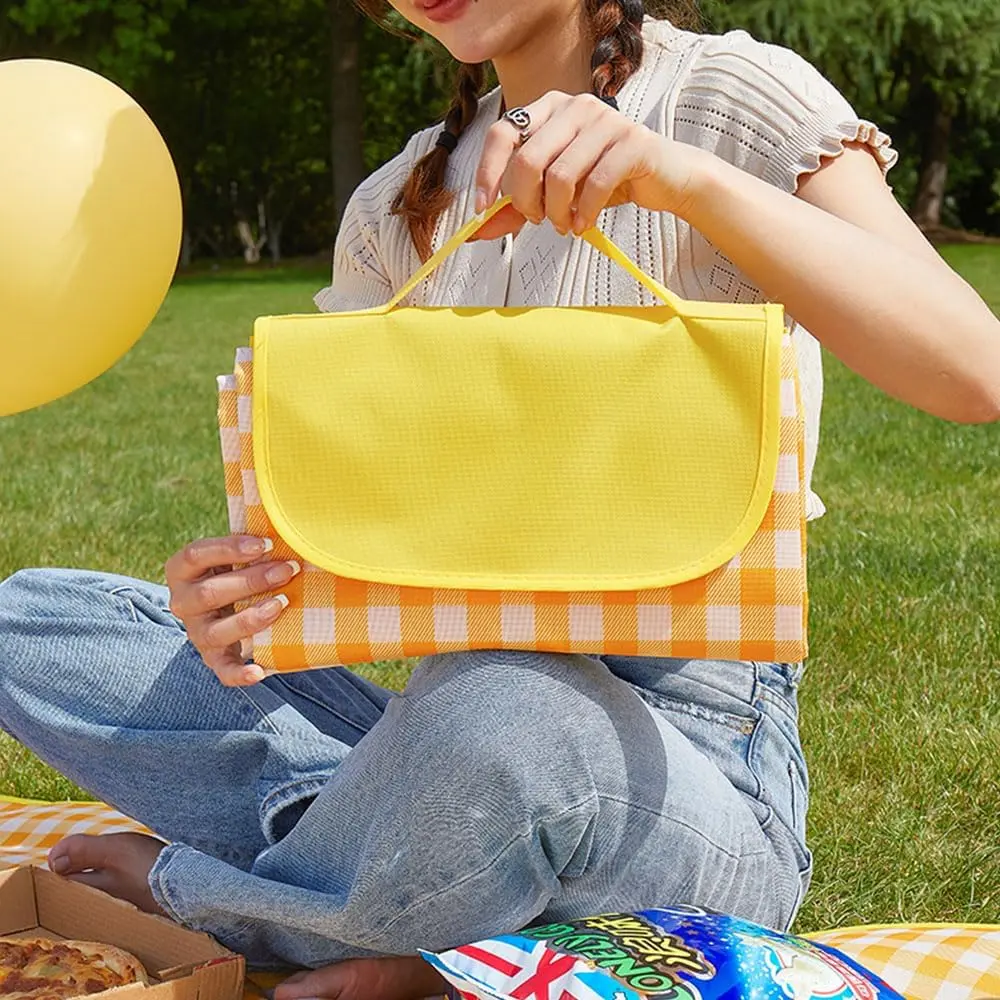Extra Large 80"x 80" Beach Blanket, Outdoor Picnic Blankets, Waterproof Sandproof Portable Blankets, Foldable and Lightweight  Spring Summer Camping, Beach, Park