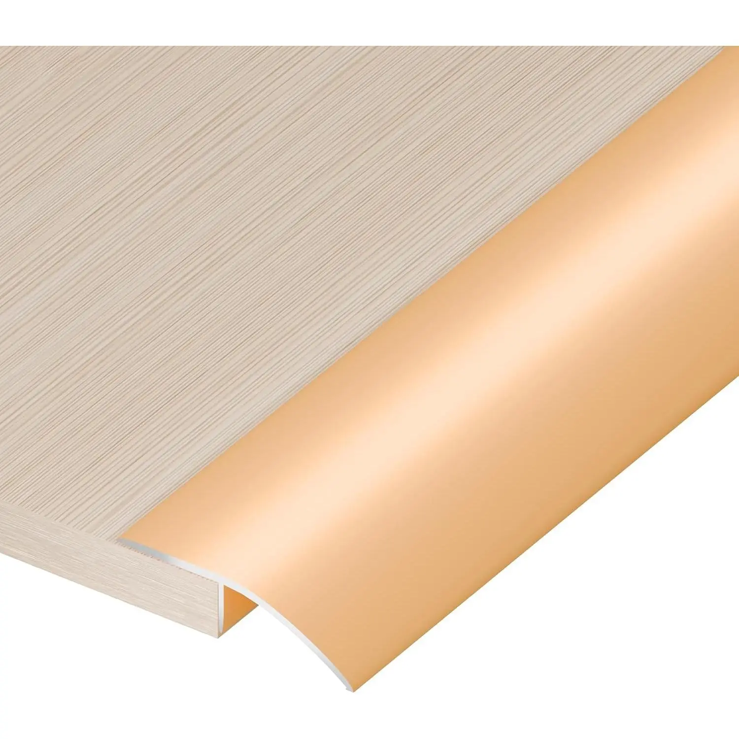 Aluminum Alloy Rectangular Floor Transition Threshold Strip, 35.4”x1.7” Gold (Fits 36” Spaces), Bridges 0.2-0.7in Height Gaps for Doorways, Tiles, Laminate Planks (Multiple Colors Available)