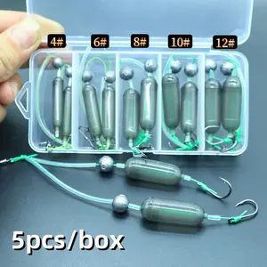 5pcs/box anti-bottom fishing line set bead fishing European carp European style fishing set grass carp carp crucian carp