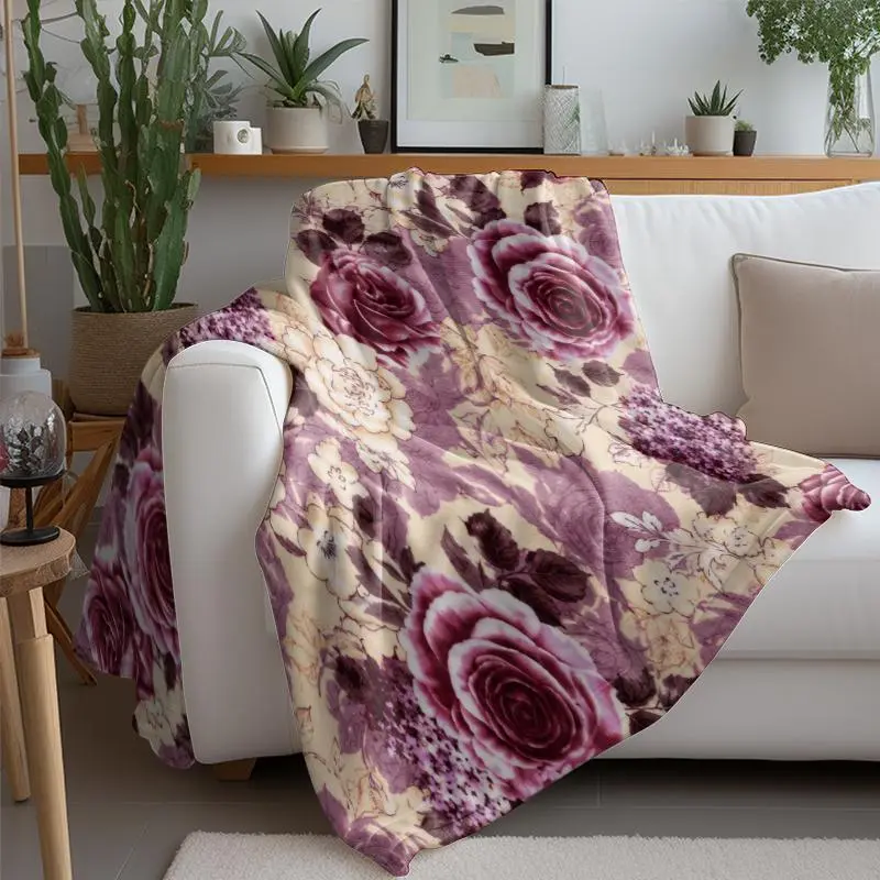 60*80IN Flannel Plush Blanket Bedding Sheet Four Seasons Blanket Winter Warm Dormitory Single Or Double Blanket