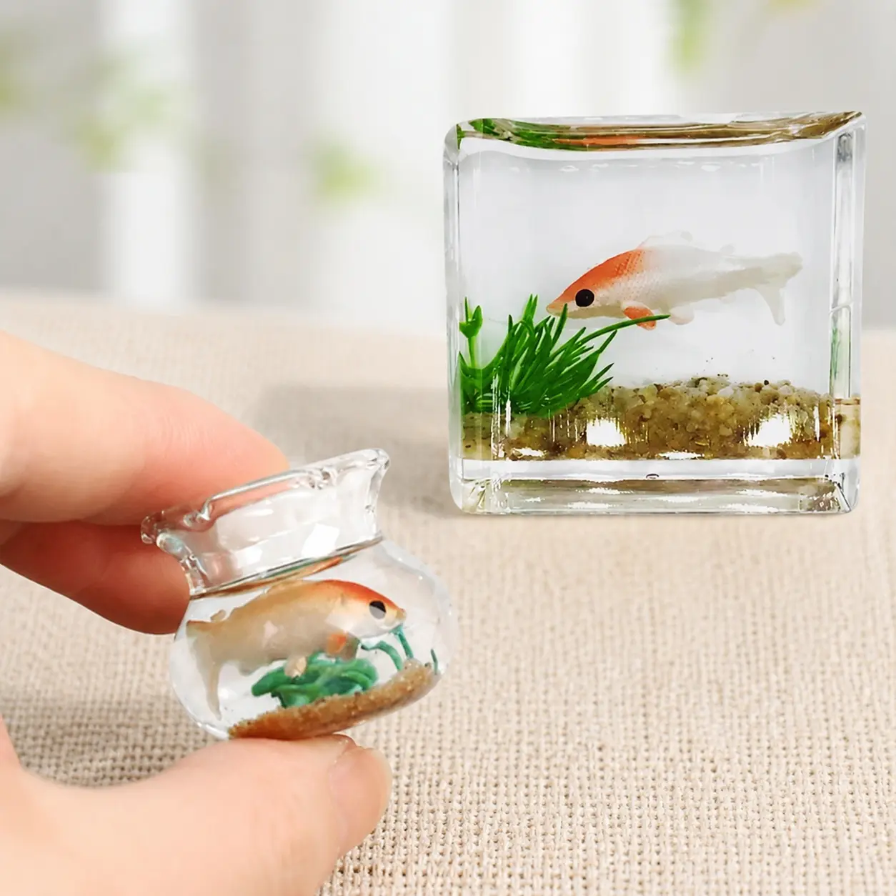 DIY Moss Terrarium Kit: Glass Hydroponic Fish Ecosystem, Creative Micro Landscape Art for Home Office Desk Decor, Non-Toxic Moss Planter, Durable Desktop Tool Set