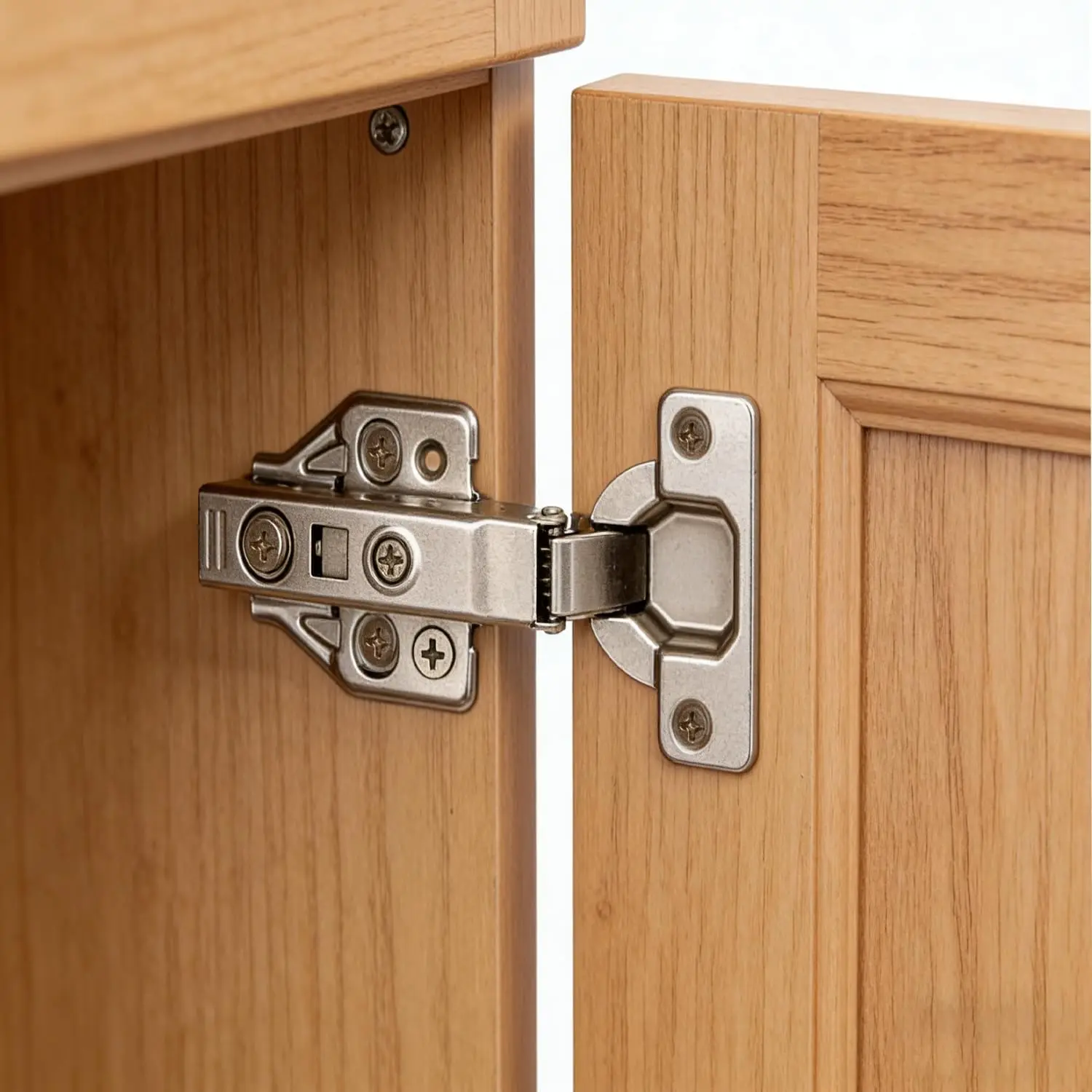 2 count Fully Covered  Style 105  Frameless Cabinet Hinges, 105  Soft Closing Hinges, Silent Hydraulic Buffering,  6-Way Offset Adjustment, Clip