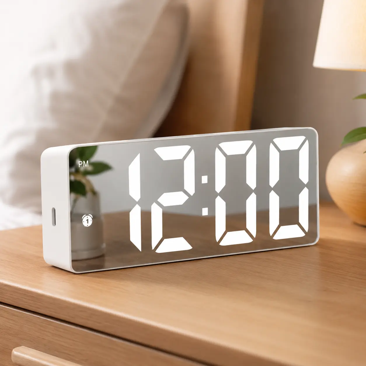 Sleep Better with a Quiet LED Alarm Clock| Large Display Bedside Clock for Bedroom
