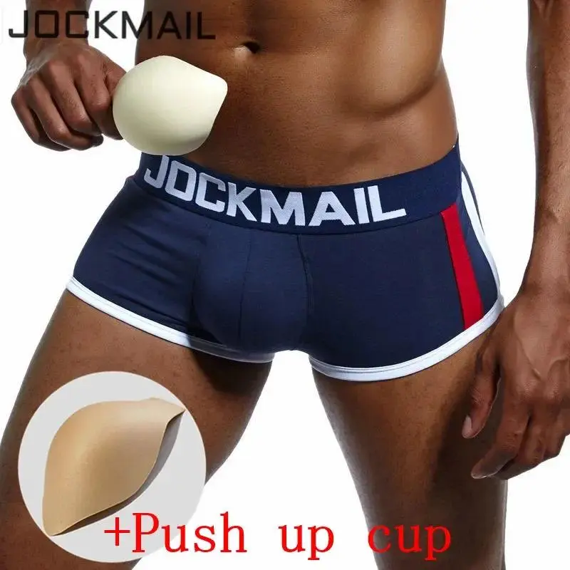 Floral Men's Ball Pouch Boxer Briefs with Letters Waistband - Bulge Enhancing with Push Up Cup & Butt Lifter, Multi-Size, Menswear, Ball Pouch Men's Boxer Briefs, Butt Lifter Men's Boxer Briefs