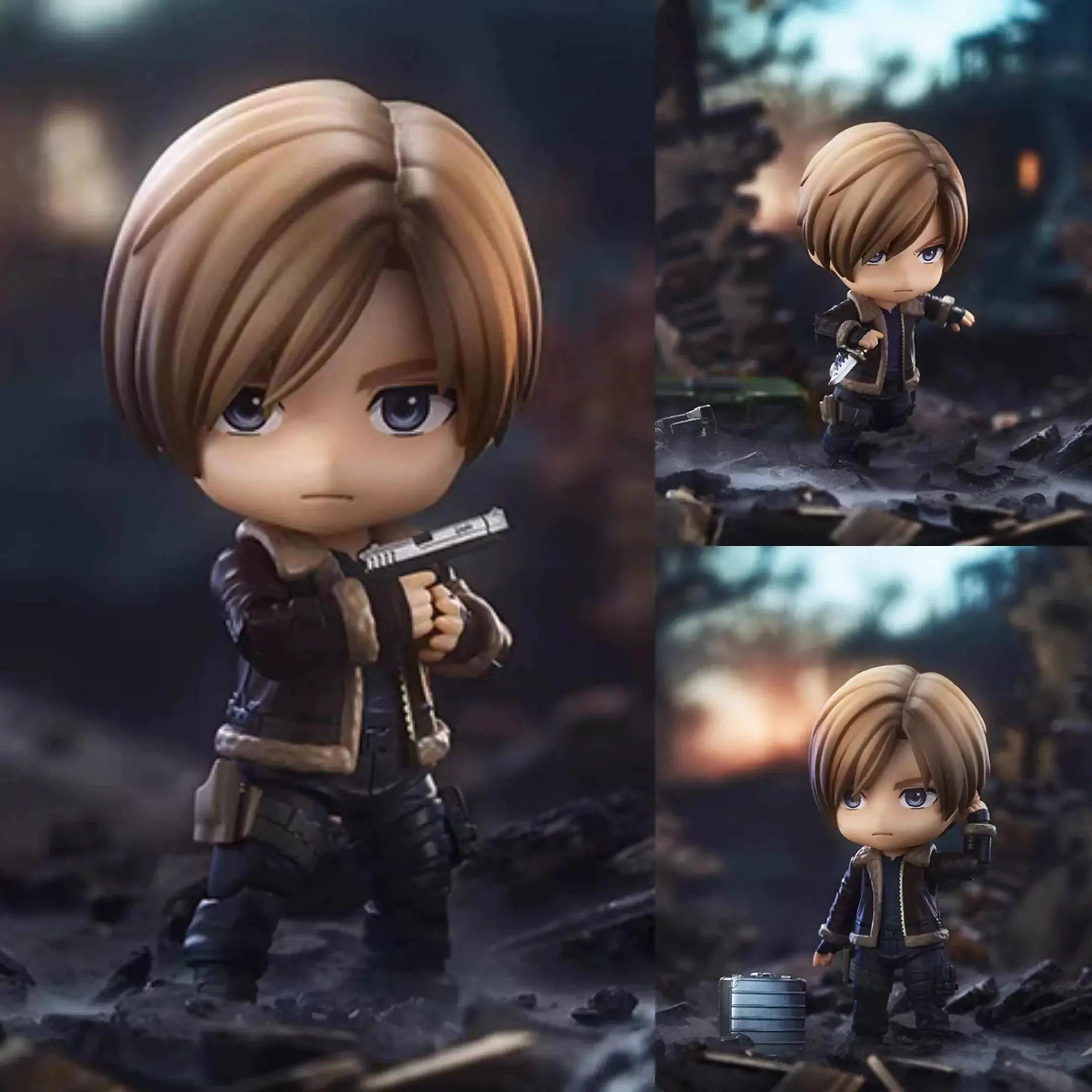 Resident Evil Q Version Nendoroid 2337 Anime Action Figure Model Statue Desktop Collectible Ornament Face Swap Doll Toy Boy Gift