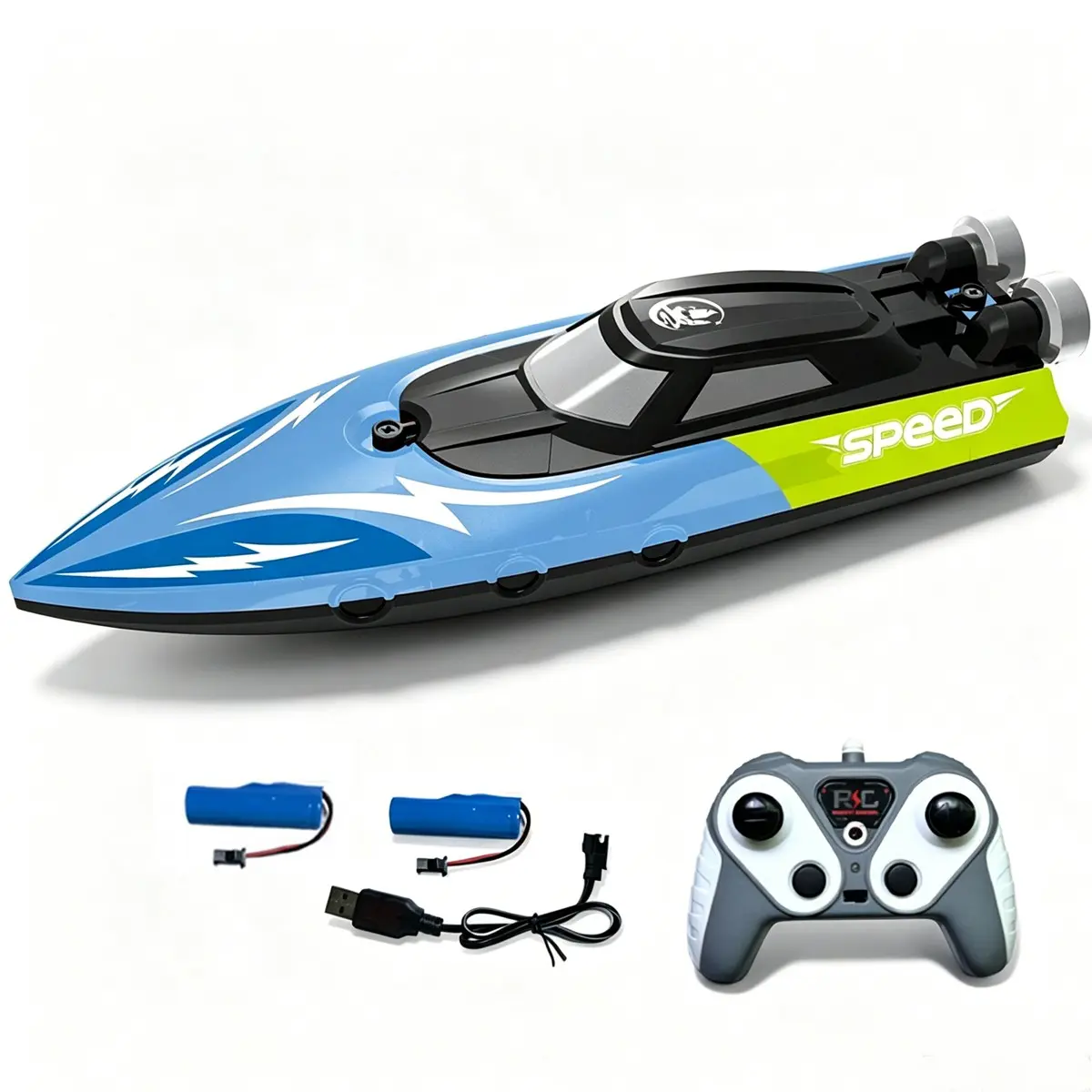 2.4g Boy Remote Control Boat, Rc Boat, High-Speed Submarine Toy, Outdoor Pool/lake/water Park, 4-Channel, Rechargeable Batteries, Birthday Gift for Boys