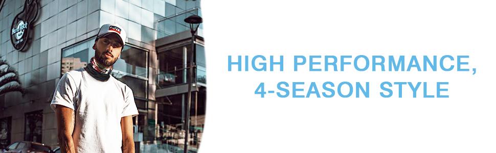 MoKo Halloween Face Mask for Cold Weather [6 Pack], Neck Gaiter Shield Scarf Elastic Balaclava Headbands Headwear, Windproof Skull Bandana for Men Women for Motorcycle Cycling Riding Skiing Party outdoor sport