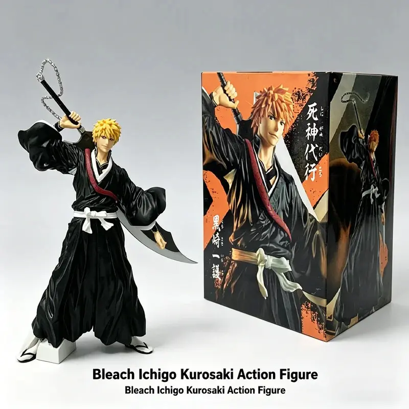 21cm Bleach Anime Figure Kurosaki Ichigo Action Figure Aizen Sousuke/Hitsugaya Toushirou Figurine PVC Model Collection Toy Gifts