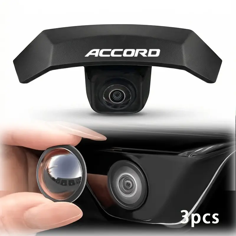 For Accord 3pcs Automotive Car Reversing Camera Rain Shield, Waterproof Rearview Mirror Protection Cover, Universal Sunshade, Easy Install, Universal Fit