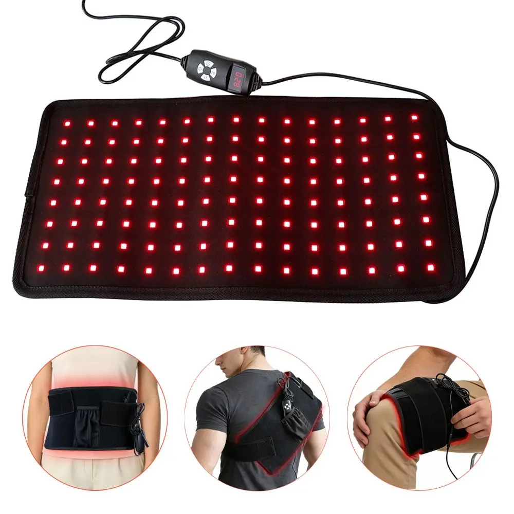 120pcs LED Red Light Waist Belt 660nm & 850nm Infrared Red Light Therapy Belt For Body Pain Waist Arm & Back Relief Muscle Shoulder,Heating Belt Massage Machine,Fat Loss Belt