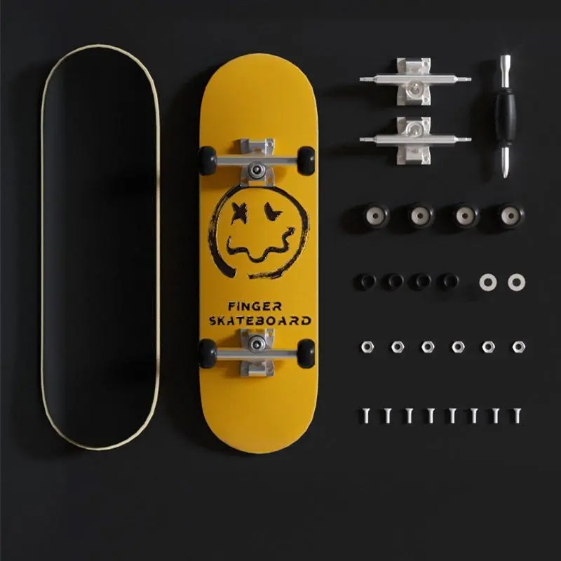 Finger Skateboard - Portable Model with Skateboard Wheels, Pocket Rocket Finger Scooter for Daily Trick Practice, On-the-Go Shredding Smart Leather Luggage Tag Tracker, Compact