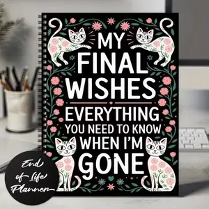 Twin-Wire Spiral Life Planning Cipher Notebook, Password Protected Personal Goal Organizer Journal, Coil Bound Daily Life Record & Goal Tracker Stationery for Adults