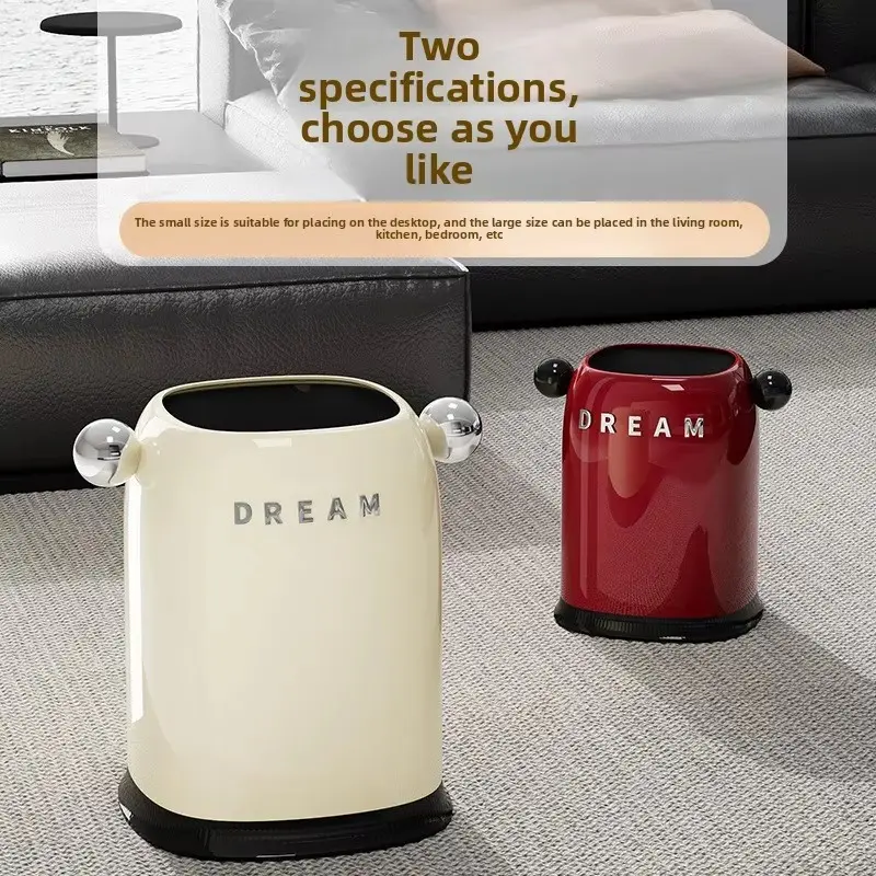 Luxury Home Trash Can for Living Room&Bedroom Garbage Bin Decorative Wastebasket for Office,Bathroom&Desktop,Storage Solution