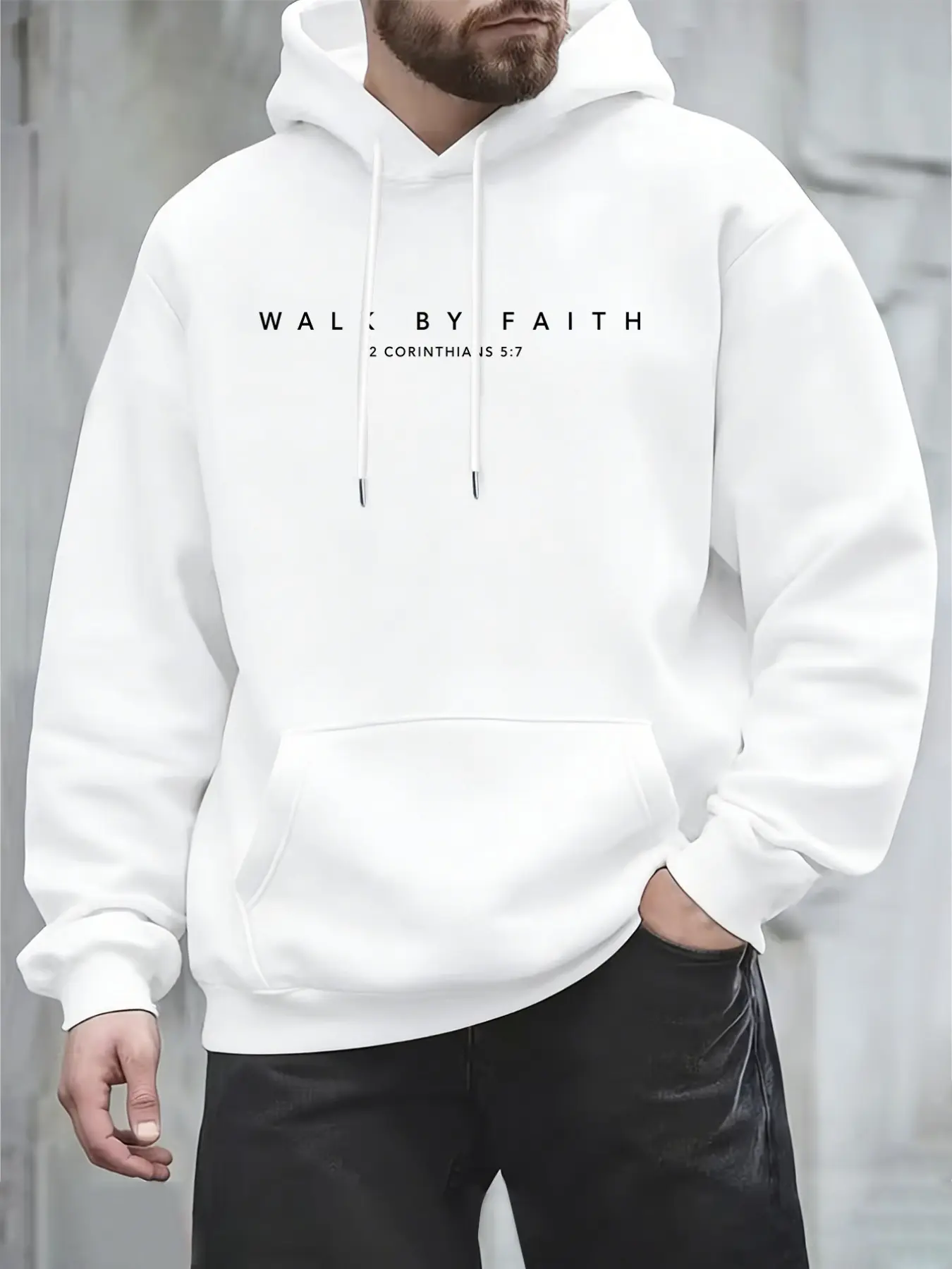 Men's Plus Size Oversized Baggy Minimalist Letter Print Hooded Sweatshirt, Casual Streetwear Hoodie, Casual Long Sleeve Loose-Fit, Fall & Winter Clothing, Plain Surface Unlined, Trendy Hoodie Sweatshirt