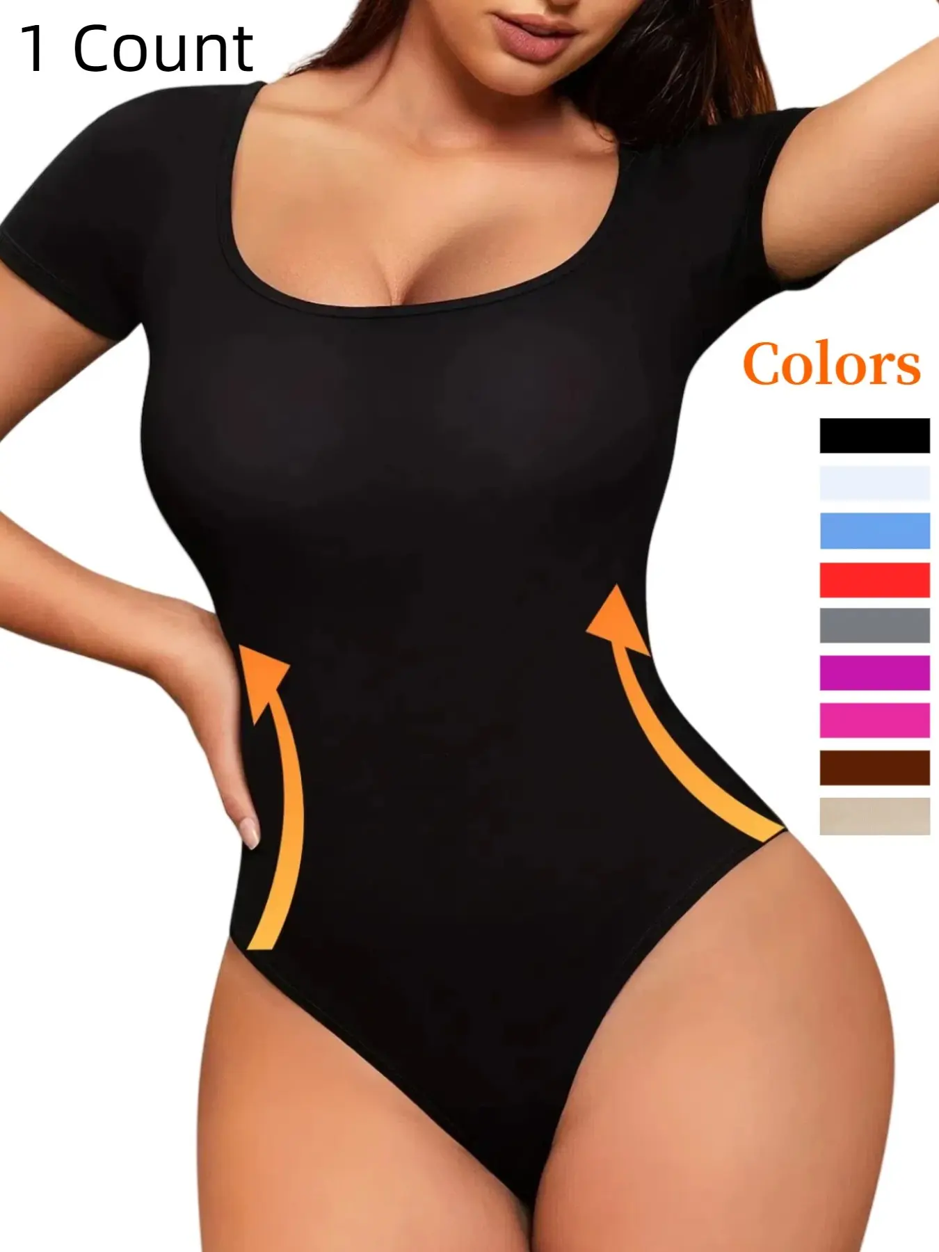 Women's Solid Color Crotchless Shapewear Bodysuit, Faja Shaper Bodysuit, Casual Comfy Tummy Control Butt Lifting Shaper, Ladies Shapewear for All Seasons Underwear, Abdomen Control Bodysuit, Faja Moldeadora