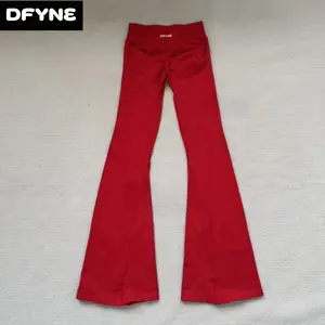 DFYNE IMPACT Athletic Wide Leg Flares| Premium Nylon Loungewear Gym Leggings for Pilates & Streetwear