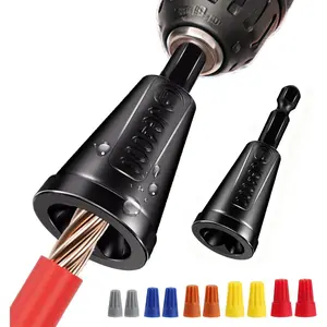 2 count Upgraded Wire  Tool for Drill, Compact Wire Nut  for DIY  Electrical Repair, Lightweight Wire Nut  for Drill Compatible with 9-22 AWG Wire