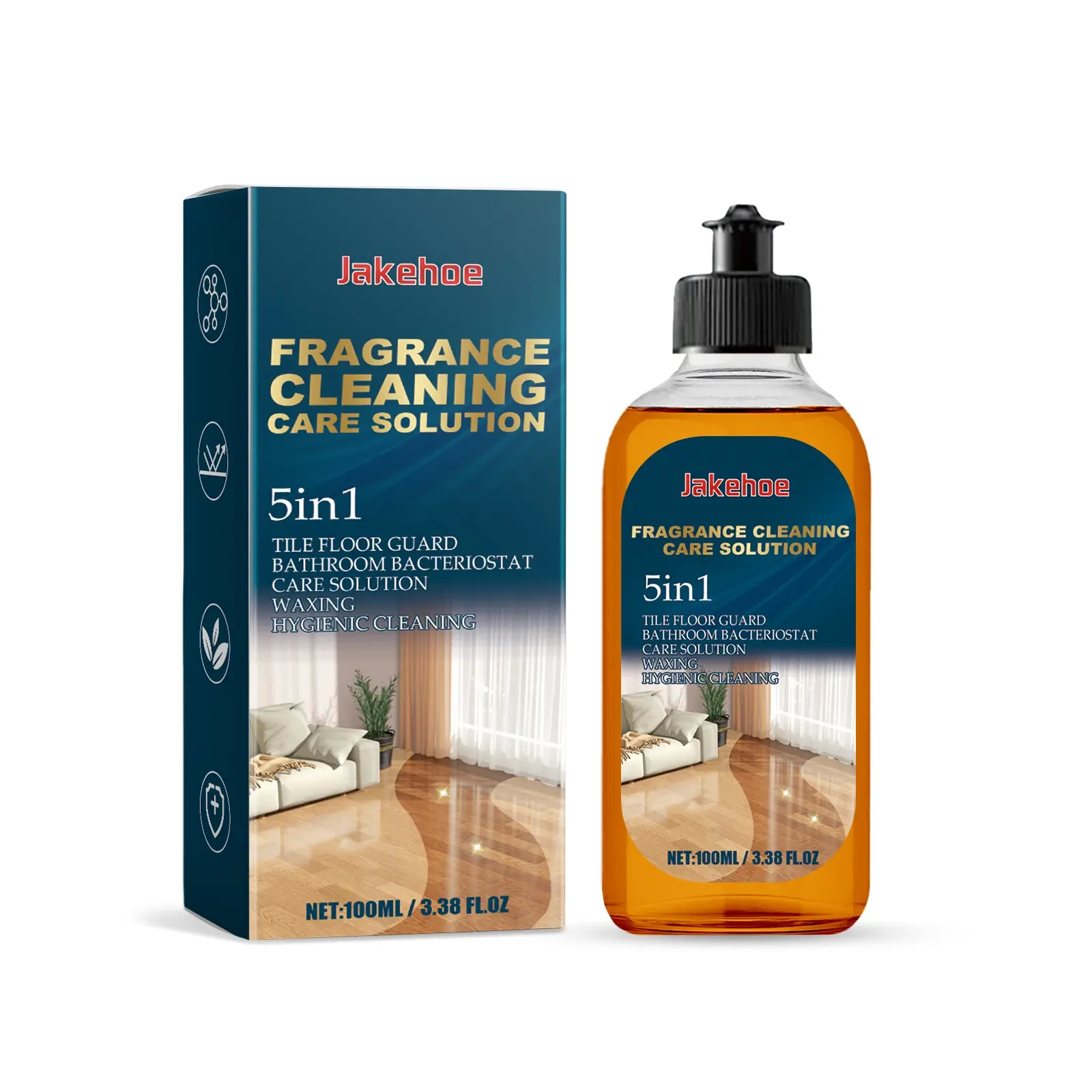 Natural Floor Cleaner with Baking Soda and Lemon - Non Slip Tile Floor Cleaner No Residue Multi-Surface for Hardwood & Stone Home Use