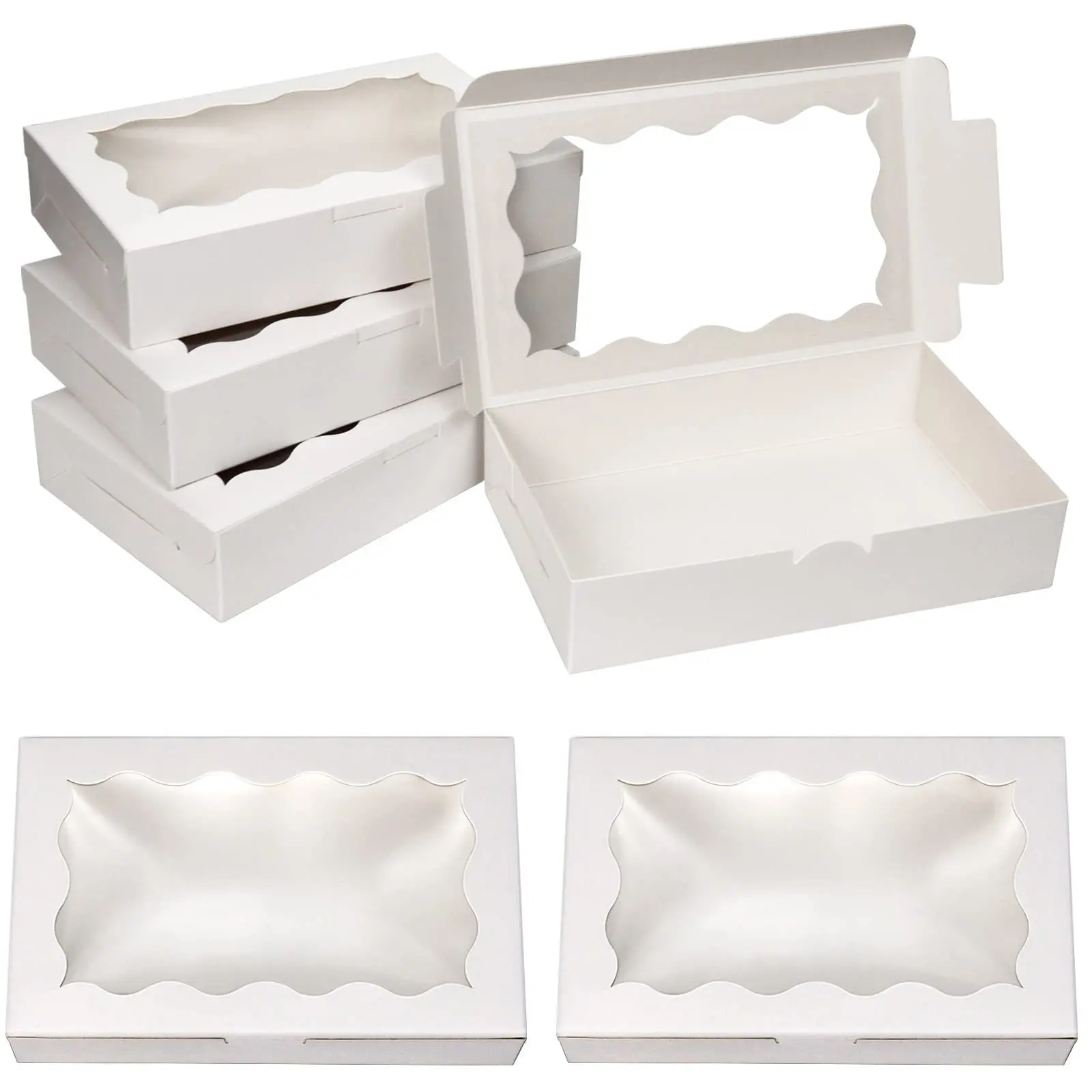 Bakery Cake Box, Premium Cake Box, 10/20pcs Bakery Box with Clear Window, Gift Box for Cookies, Chocolate, Cake, Pastry