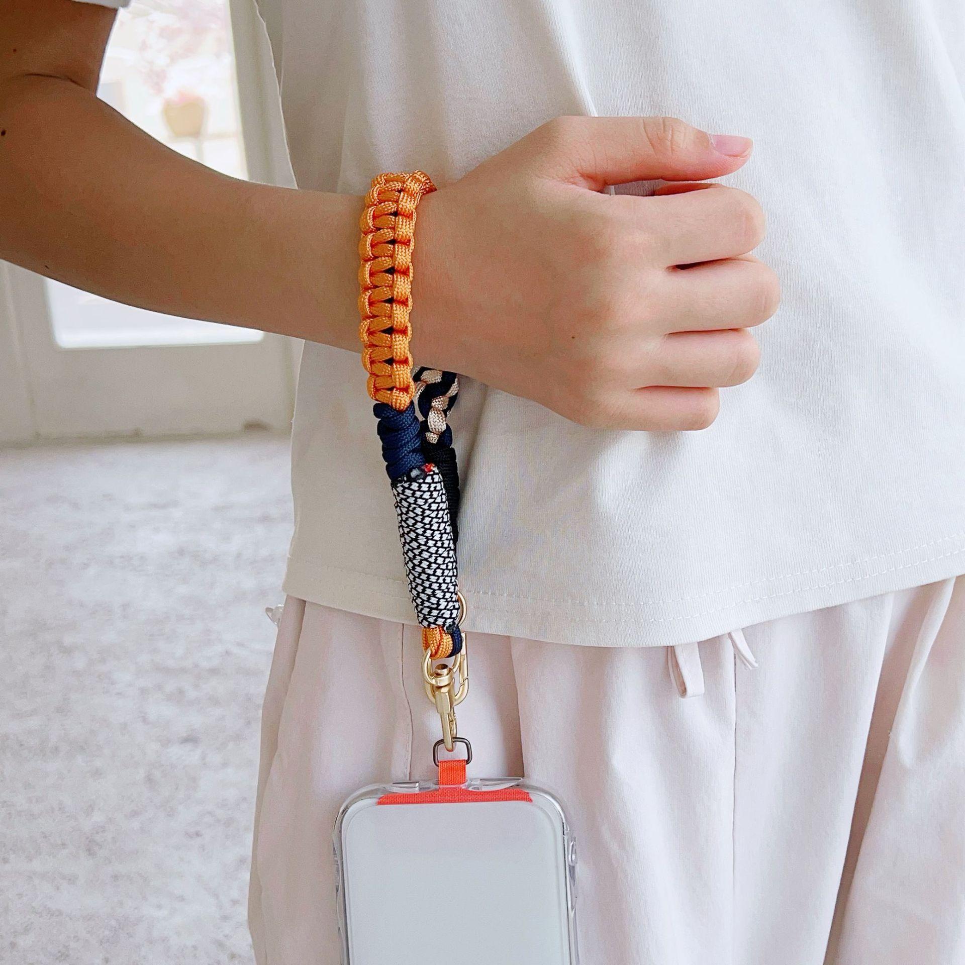 1/2pc 2026New Upgrade Pure Hand Thick Braided Rope Short Mobile Phone Lanyard Fashion Creative Wrist Strap Strong New Outdoor Chain