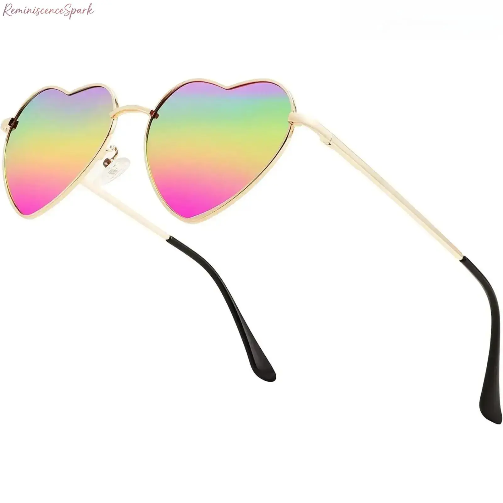 Unisex Polarized Heart Silhouette Sunglasses - Aesthetic Cute Polarized Glasses, UV400 Glare Reduction, Lightweight Sturdy Sports Eyewear for Content Creators, Universal Size Summer Party Daily Outings Accessory, Cute Aesthetic, One Size