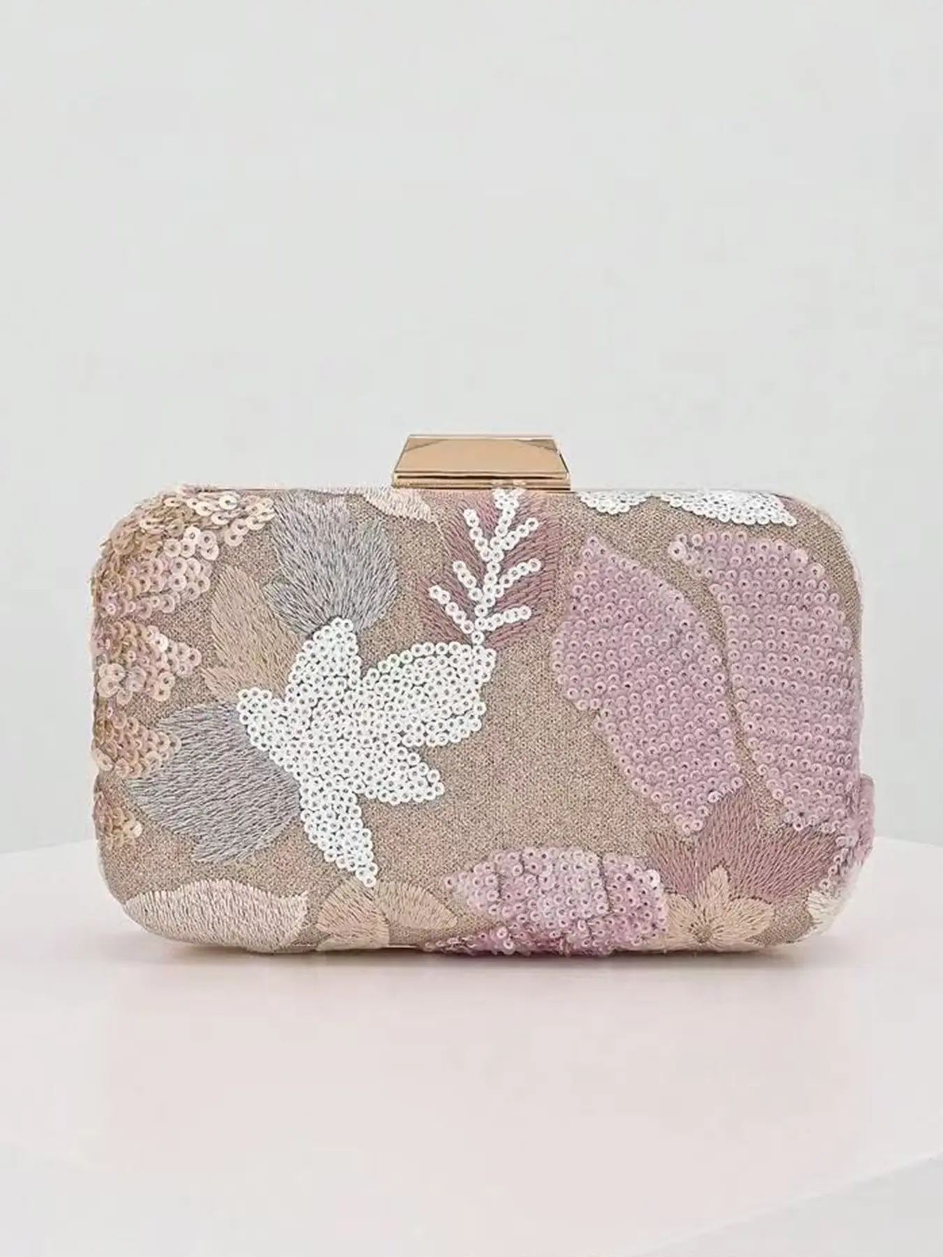 Vintage Chinese Style Sequin Handbag, Party Evening Bag, Floral Embroidery Crossbody Bag, Elegant Cocktail Clutch, Women's Fashion Accessory