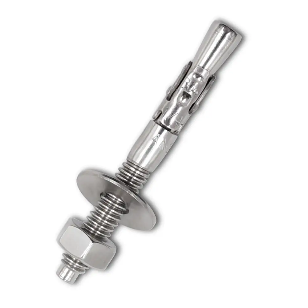 1/4" x2-1/4 Wedge Anchor for Concrete, Heavy Duty Bolt Anchors | For High Strength Concrete Bricks/Blocks/ Stone, Stainless Steel Expansion Bolt Fastener, Long Lifespan, No Burr, 8 count