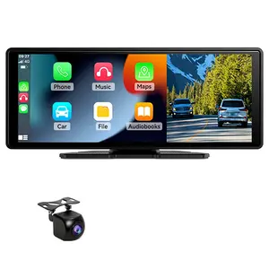 Venbes 10.26-Inch Car Multimedia Player, Carplay Screen, Wireless Carplay Android Auto, 4K HD Dash Cam, Dual Cameras, Mirror Link, BT, Aux, TF Card