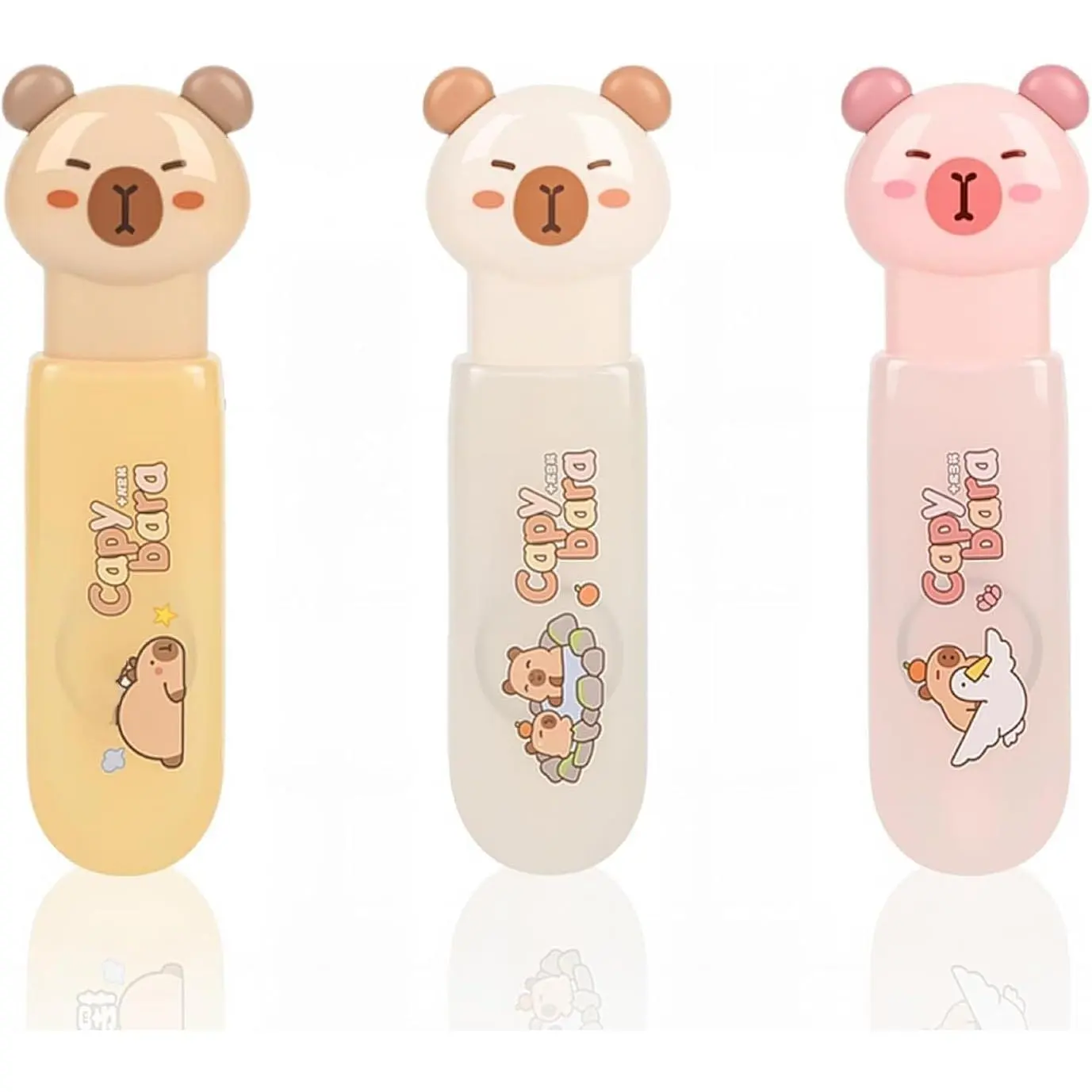 Correction Tape, Mini Retractable Correction Tape Pen, with Aesthetic Cute Capybara Applicator,for  To School Office Supplies.