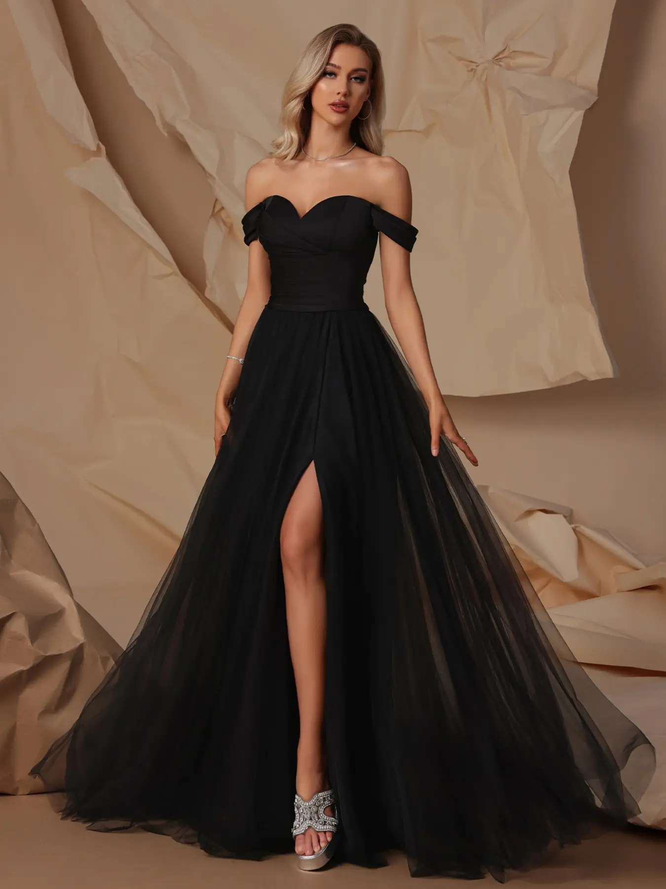 Elegant Formal Evening Gown, Sexy One-Shoulder Long Dress, Luxurious Party Dress for Women, Perfect for Weddings, Graduations, Balls