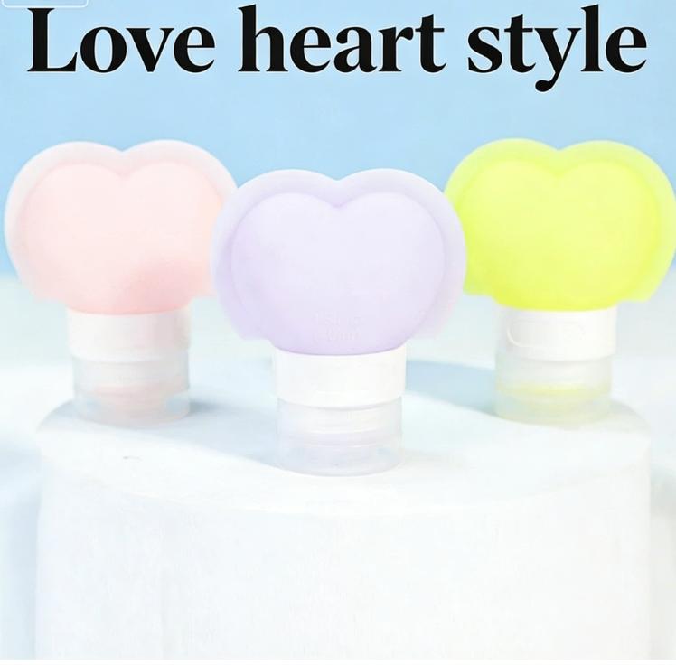 Travel Silicone Refillable Bottles, Portable Leak-Proof Containers for Shampoo, Conditioner and Body Wash