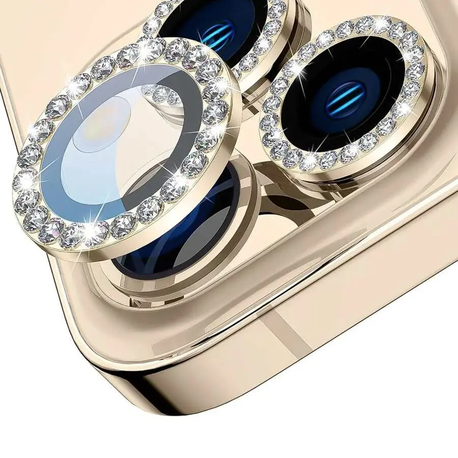 Golden Diamond Eagle Eye Phone Lens Protector Film Set of 3 Pieces, Durable Camera Protection, Easy Installation, Perfect Fit, Smartphone Accessories