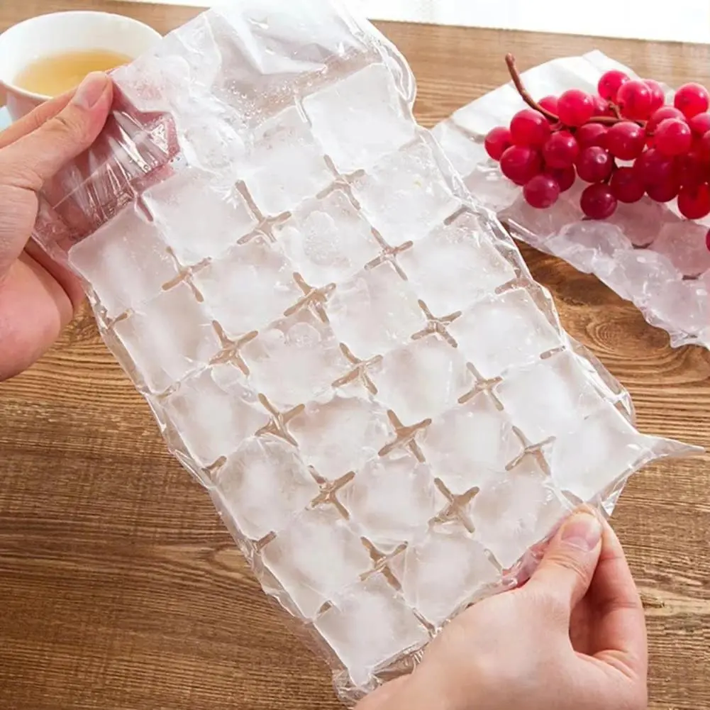 Disposable Plastic Utensils & Ice-Making Supplies Kit - 10pcs Utensils, 10-100pcs Self-Sealing Bags, Grid Mold Sticks, Edible Frozen Container, Boxed Packaging, Mexican Cups, Convenient and Fast, 30*19cm/11.8*7.5in, Home/Festive Party Tableware