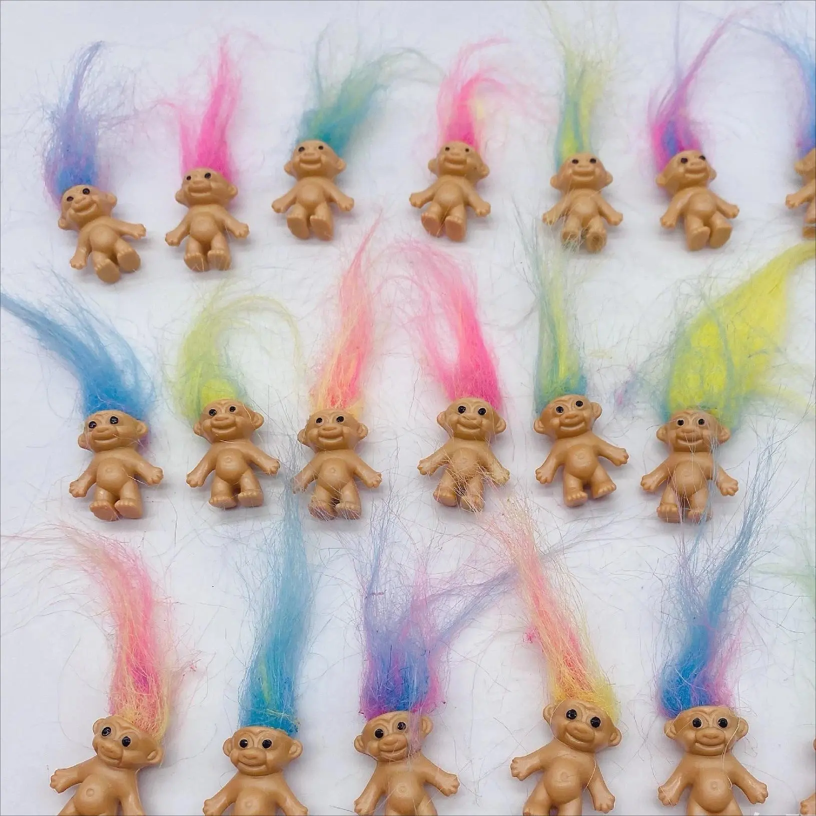 30pcs Troll Dolls, Vintage Trolls Lucky Doll Figures, Chromatic Adorable Cute Little Guys Collection, Party Favors, Halloween.