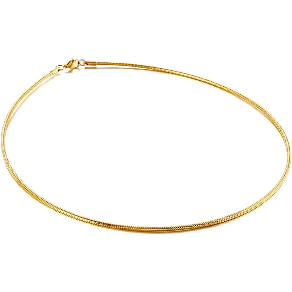 Stainless Steel Plain Bar Choker  Necklace | Minimalist Round Bar Necklace, Simple Fashion High  Choker for Women,  Thin Neckwire Slider