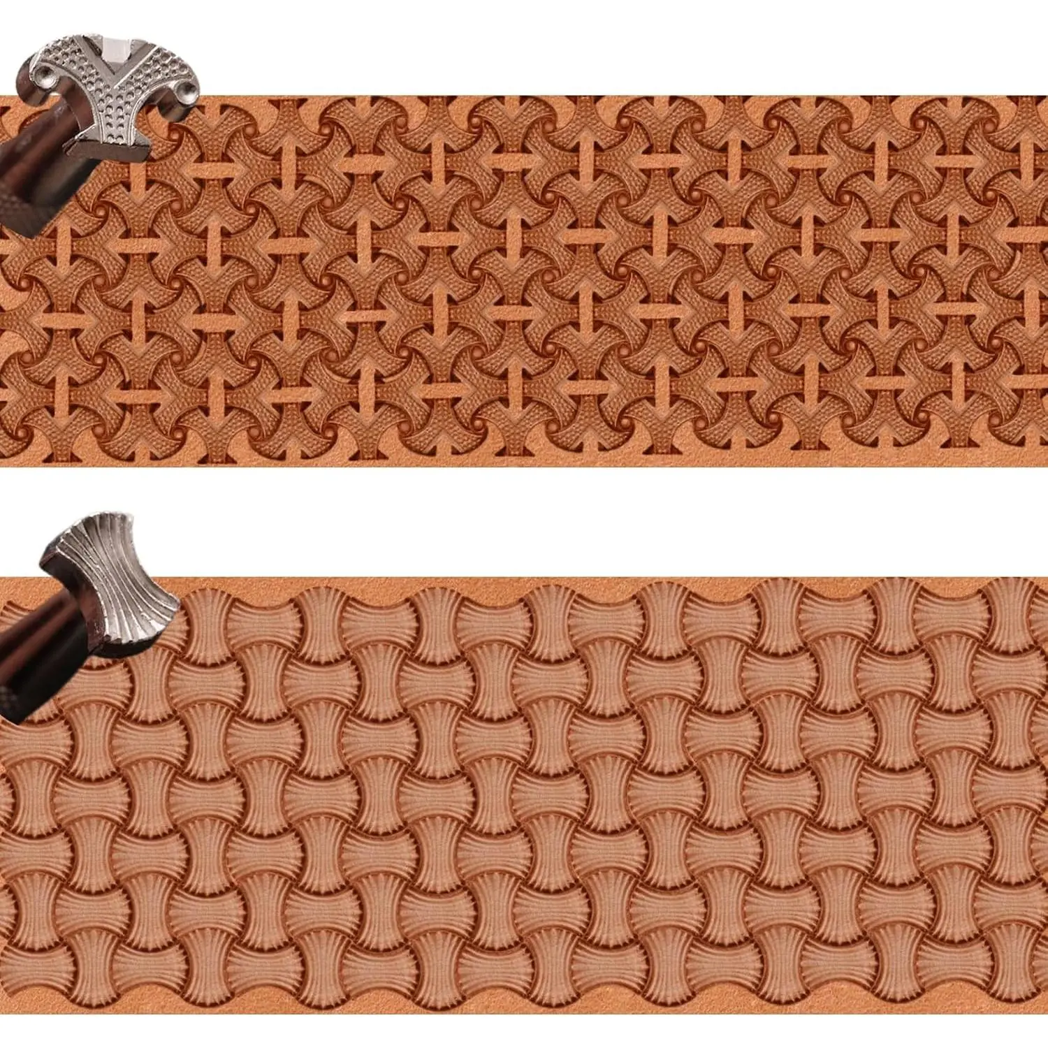 2 Pack Professional Leather Stamps Leather Stamping Tools for Craft Working