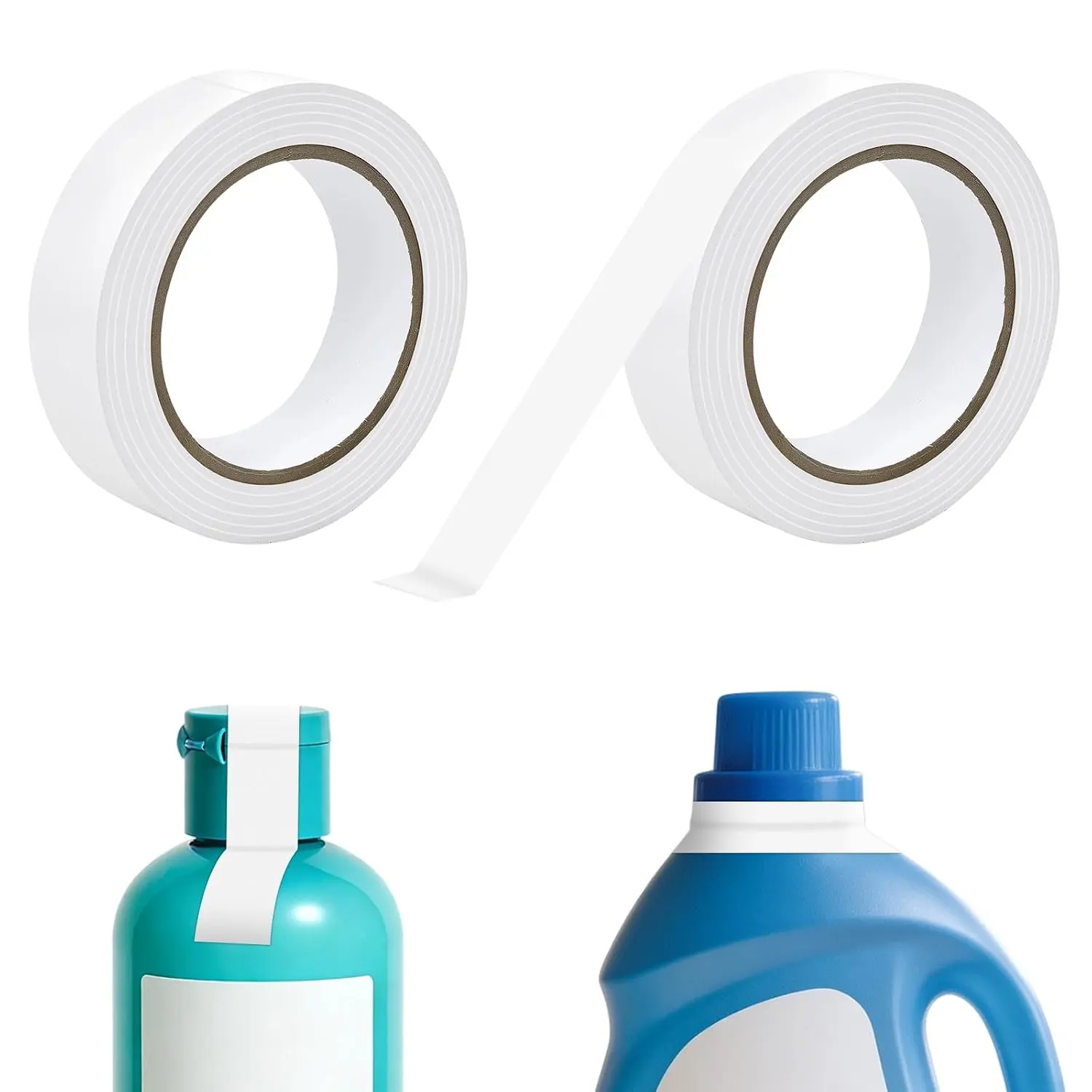 2 Roll Bottle Sealing Tapes,1.18in x 108ft Can be Freely Cropped,Stop Liquid Leaks Tapes for Laundry Detergent,Toiletries,Jar , Sealable Tapes for Travel, Camping, Picnics and Shipping