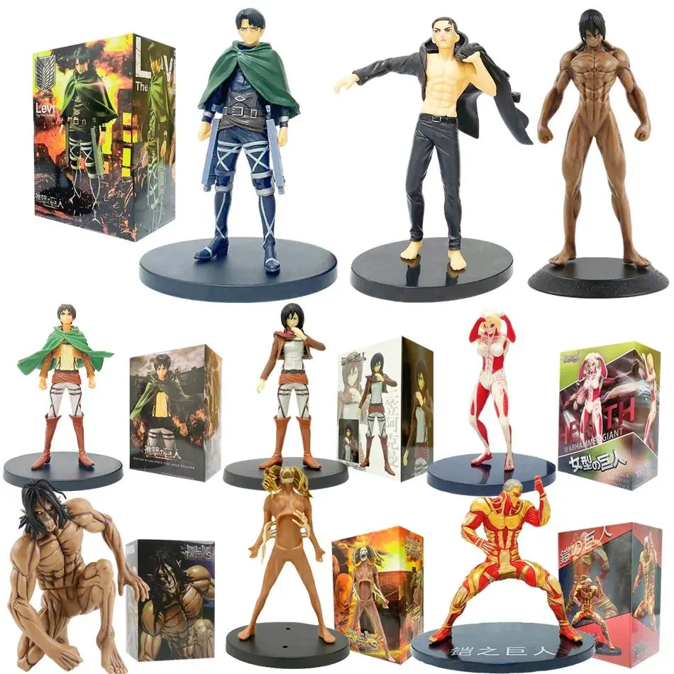 Attack on Titan Figure Eren Jaeger/Levi Giant ver. Action Figure Collectible Model Doll Figure ToysHandmade decorative ornaments